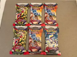 Pokemon Scarlet and Violet Base Set Sleeved Booster Packs Lot of 6 - Image 1