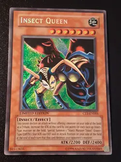 Yu-Gi-Oh Insect Queen CT1 Secret Rare LP - Image 1
