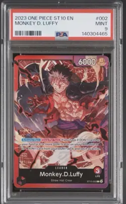 One Piece Monkey D. Luffy ST10-002 PSA 9 Mint Leader Card - Image 1