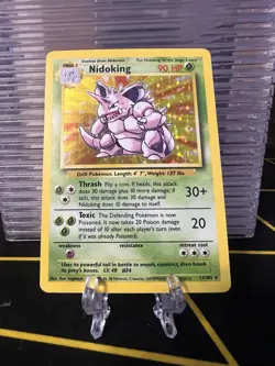 Pokemon TCG Nidoking Base Set 2 Holo Unlimited Rare Card 11/102 MP - Image 1