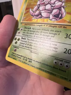 Pokemon TCG Nidoking Base Set 2 Holo Unlimited Rare Card 11/102 MP - Image 3