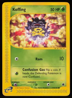 E-Reader Koffing 114/165 Expedition Hajime Kusajima Pokemon TCG Card - Image 1