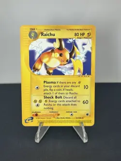 Pokemon Card - Raichu Expedition 61/165 Rare Collection MP - Image 1