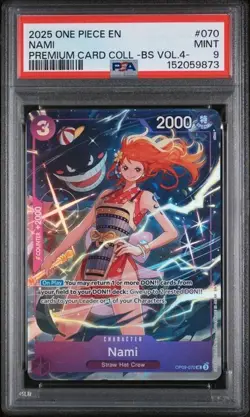 2025 ONE PIECE PREMIUM CARD COLLECTION -BEST SELECTION VOL.4 - #070 NAMI PSA 9 - Image 1