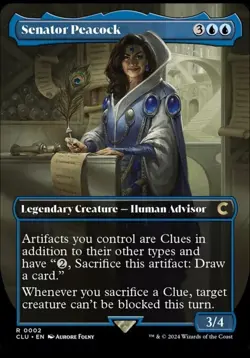 Senator Peacock - Borderless #0002 (NM) Ravnica: Clue Edition Magic MTG - Image 1