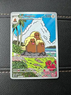 Alolan Dugtrio 208/191 Sv08: Surging Sparks Illustration Rare Pokemon Card NM - Image 1