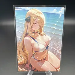 Cynthia Holographic Anime Collectible Trading Card - Image 2