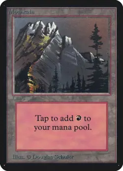 MOUNTAIN (A) Alpha Magic: The Gathering MTG NM Near Mint - Image 1