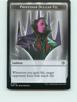 Emblem Professor Dellian Fel E13 Pest T8 - MTG - Secrets of Strixhaven (SOS) - Image 1