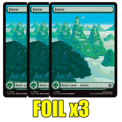 Forest FOIL Full Art x3 Avatar The Last Airbender #291 Magic the Gathering NM - Image 1