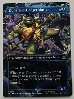 MTG TMNT Donatello, Gadget Master Legendary Creature RARE FOIL #0212 - Image 1