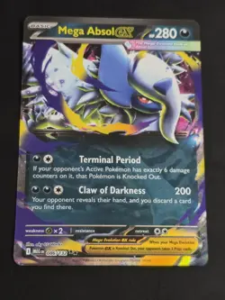 2025 POKEMON TCG MEGA ABSOL EX 86 MEGA EVOLUTION BASE SET DOUBLE RARE HOLO MINT - Image 1