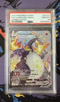 Pokemon 2021 Charizard VMAX SV107 Full Art Shining Fates GEM MINT PSA 10 - Image 1