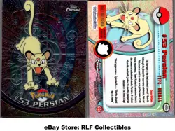 1999 Pokemon, Topps Chrome, #53 Persian, Foil - Image 1