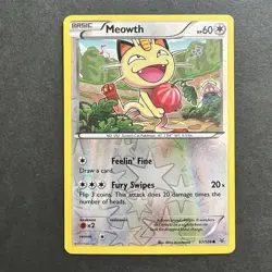 Pokemon Meowth 67/108 XY Roaring Skies Common Reverse Holo 2015 - Image 1