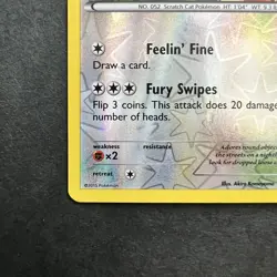 Pokemon Meowth 67/108 XY Roaring Skies Common Reverse Holo 2015 - Image 5