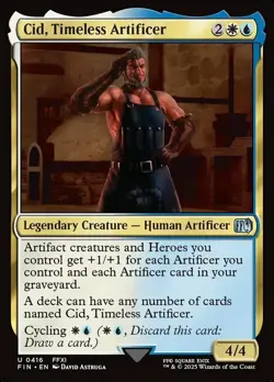 1x Cid, Timeless Artificer (0416) - Foil Light Play MTG Magic - Kid Icarus - - Image 1