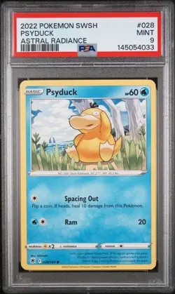PSYDUCK #028 PSA 9 • 2022 Pokemon Sword & Shield Astral Radiance - Image 1