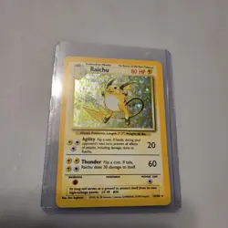 Pokemon TCG Raichu Base Set 14/102 Holo Unlimited Holo Rare - Image 1