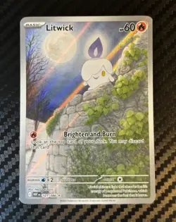 Pokemon TCG Litwick #101/086 Illustration Rare Holo - 2025 White Flare NM - Image 1