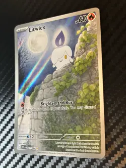 Pokemon TCG Litwick #101/086 Illustration Rare Holo - 2025 White Flare NM - Image 3