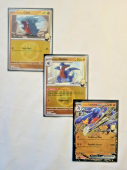 Pokemon 3 Lot Cynthia's Gible Gabite Garchomp ex! Ascended Heroes R Holos (NM) - Image 1
