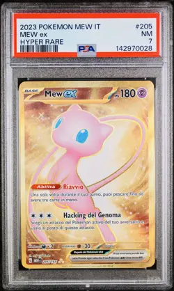 POKEMON PSA 7 MEW EX HYPER RARE 205/165 SET 151 ITALIANO 2023! - Image 1