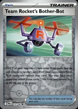Team Rocket's Bother-Bot 172/182 Destined Rivals Pokemon Reverse Holo NM - Image 1