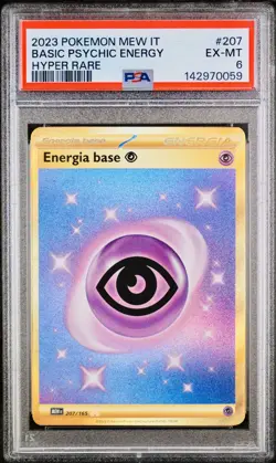 POKEMON PSA 6 BASIC PSYCHIC ENERGY HYPER RARE 207/165 SET 151 ITALIANO 2023! - Image 1
