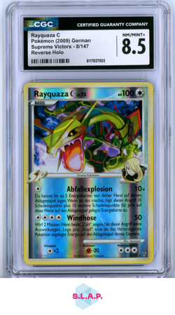 RAYQUAZA C REVERSE HOLO POKEMON 8 2009 SUPREME VICTORS NM DE CGC 8.5 - Image 1