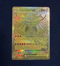Mega Zygarde Ex 124/088 Me03: Pokemon Perfect Order Holo Gold! Well Kept! - Image 1