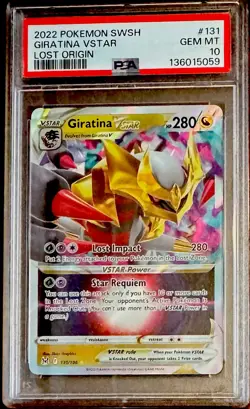 2022 Pokemon Giratina VSTAR #131/196 SWSH Lost Origin Holo GEM MINT - Image 1