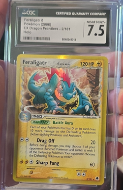 Feraligatr CGC 7.5 EX Dragon Frontiers 2/101 Delta Species Holo Rare EN - Image 1