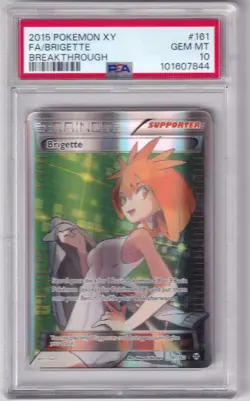 2015 Pokemon XY Breakthrough FA Brigette 161 PSA 10 - Image 1