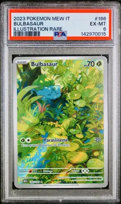 POKEMON PSA 6 BULBASAUR ILLUSTRATION RARE 166/165 SET 151 ITALIANO 2023! - Image 1