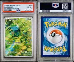 POKEMON PSA 6 BULBASAUR ILLUSTRATION RARE 166/165 SET 151 ITALIANO 2023! - Image 3