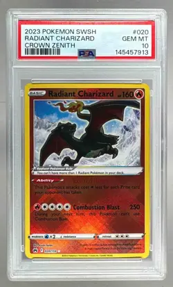 2023 Pokemon Sword & Shield Crown Zenith 020 Radiant Charizard PSA 10 145457913 - Image 1