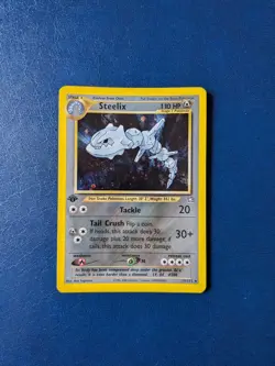 Pokemon TCG Steelix 15/111 Neo Genesis Holo First Edition WOTC Card - Image 1
