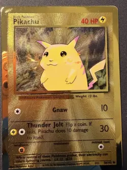Pokemon Pikachu TCG Gold Metal Celebrations Ultra Premium Collection Card 58/102 - Image 1