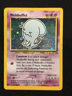 Wobbuffet 16/75 Holo Rare Neo Discovery Heavily Played Pokemon Card - Image 1