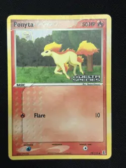 Ponyta 78/113 Reverse Holo Delta Species Heavily Played Pokemon Card - Image 1