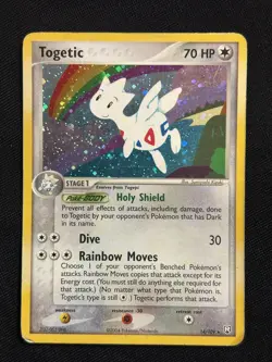 Togetic 14/109 Holo Rare Team Rocket Returns Heavily Played Pokemon Card - Image 1