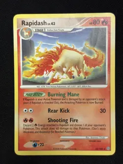 Rapidash 22/100 Non Holo Rare Stormfront Heavily Played Pokemon Card - Image 1