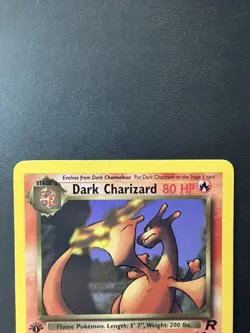 Pokemon 2000 Team Rocket 1st Edition Dark Charizard 21/82 Non-Holo Rare Card - Image 2