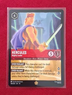 Lorcana TCG 118/204 Hercules Mighty Leader Legendary Card NM-MINT - Image 1
