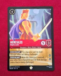 Lorcana TCG 118/204 Hercules Mighty Leader Legendary Card NM-MINT - Image 2
