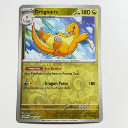 Dragonite 149/165 Rare Reverse Holo Card SV: Scarlet & Violet 151 Pokemon TCG NM - Image 1