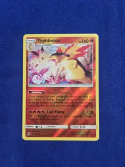 Pokemon TCG SM Lost Thunder 42/214 Typhlosion Rare Holo Card - Image 1
