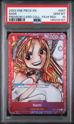 2023 ONE PIECE PREMIUM CARD COLLECTION -ONE PIECE FILM RED- #007 NAMI PSA 10 - Image 1