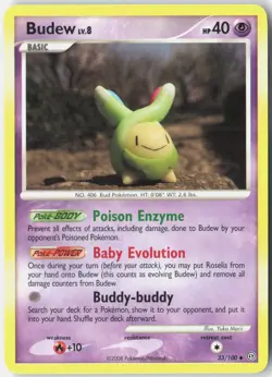 Budew Stormfront 33/100 Pokemon Card - Image 1
